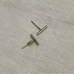 Dainty Minimalist Sterling Silver Square Bar Stud Earrings